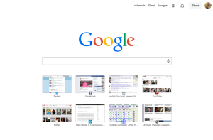 My New Tabs page in Google Chrome. Screenshot.